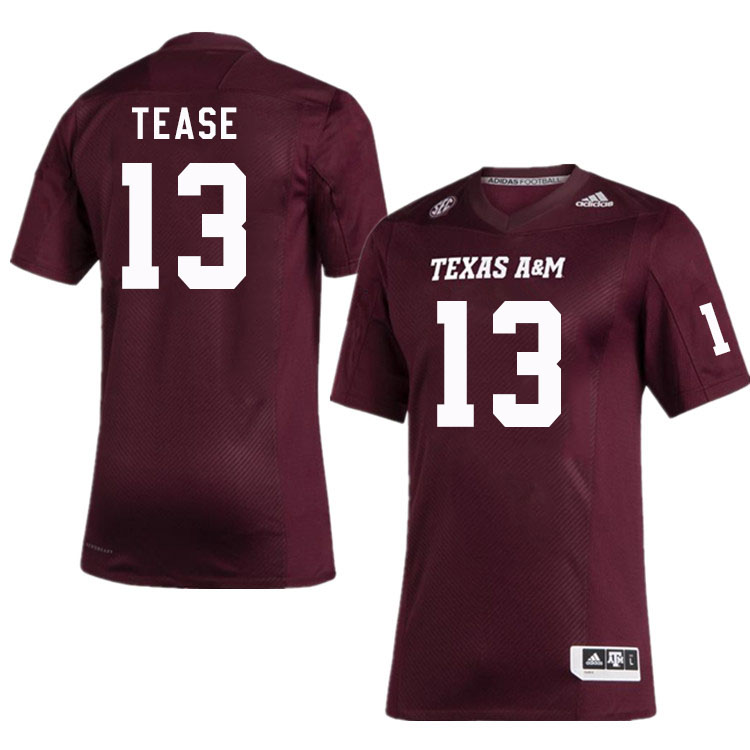 Men #13 Micah Tease Texas A&M Aggies College Football Jerseys Stitched Sale-Maroon - Click Image to Close
